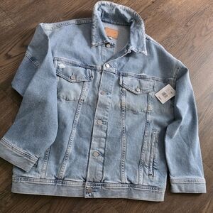 AG Oversized Denim Trucker Jacket